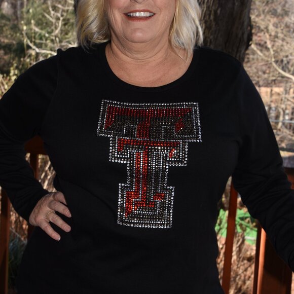 Texas Tech RN rhinestone long sleeve shirt XS S M L XL XXL 1X 2X 3X 4X… - Picture 2 of 6